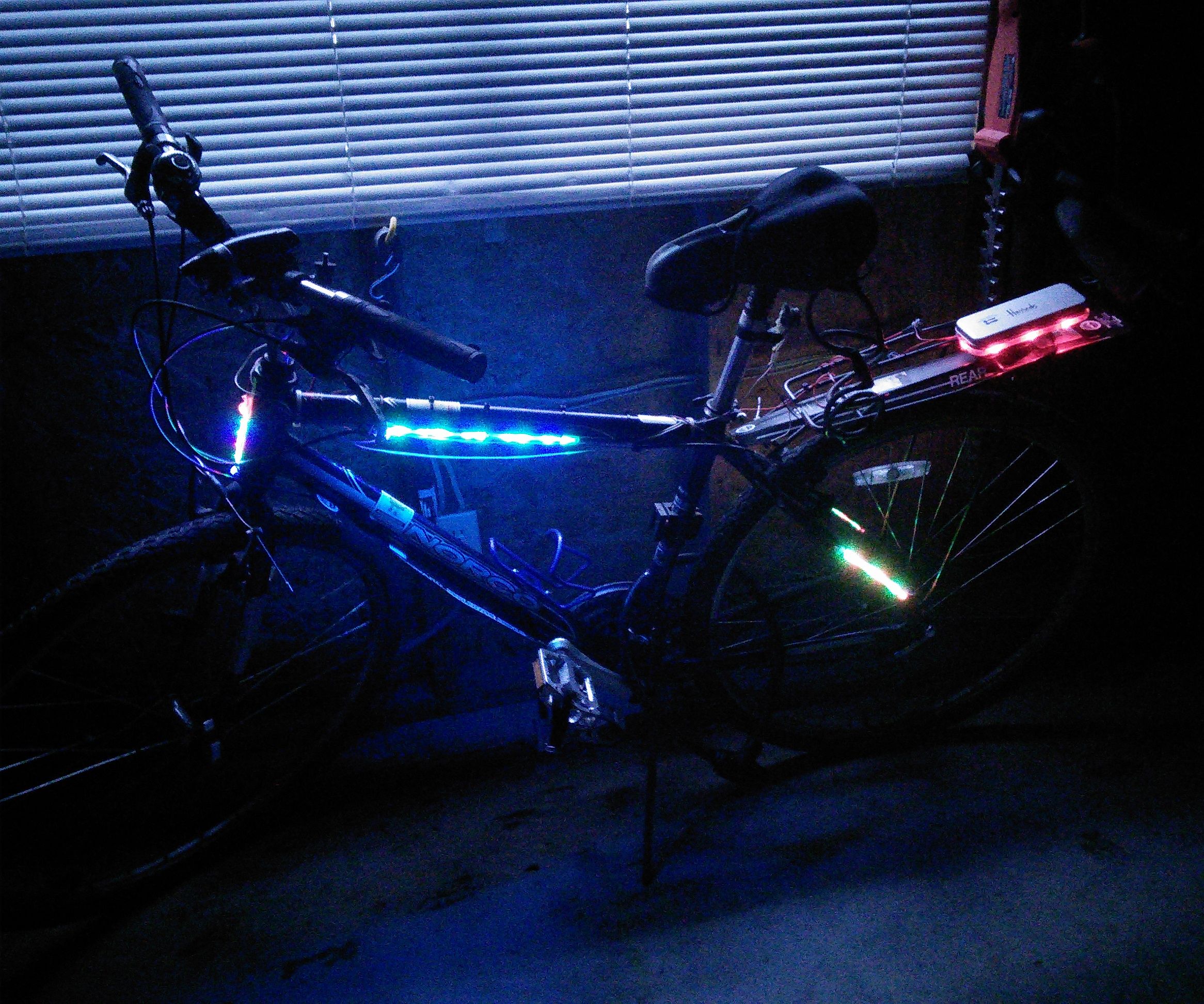 Multi-coloured Bicycle Frame Lights