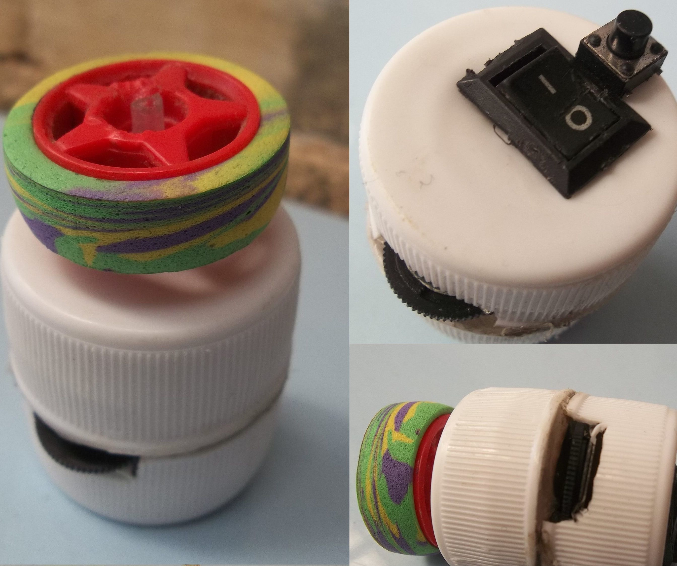 Fidget Toys From Trash.  Analog, Roller, and a Switch!