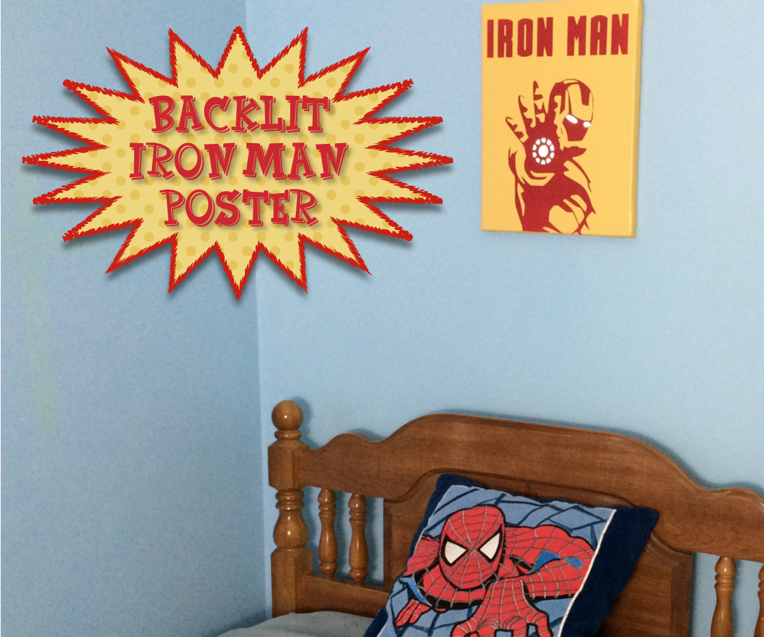 Backlit Iron Man Poster