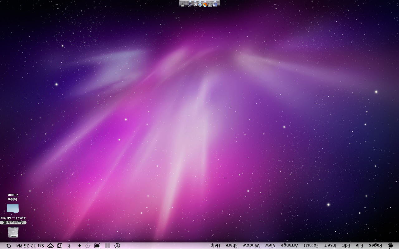 Upside Down Screen on Mac OS X Snow Leopard