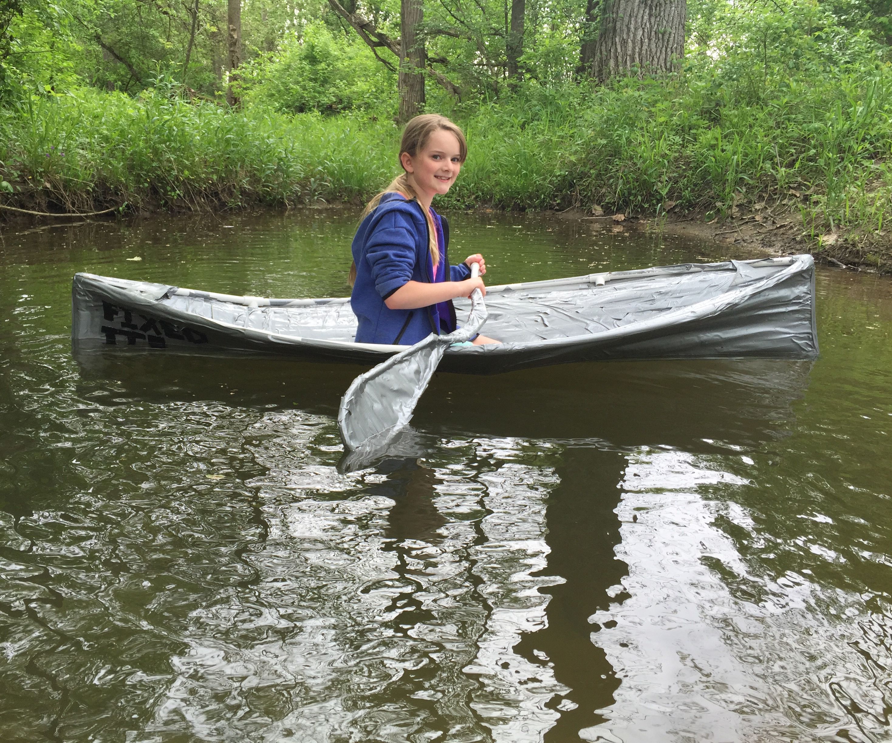 Backyard Duct Tape Kayak