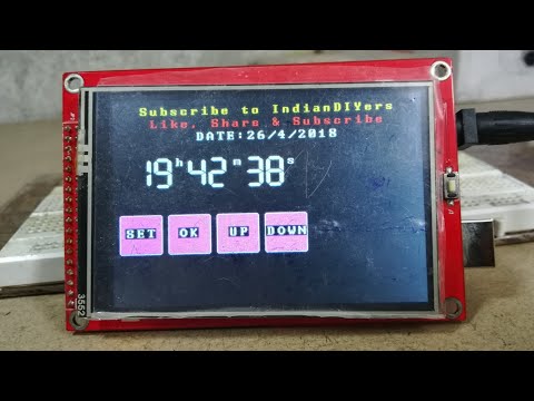 How to Make Realtime Clock using Arduino and TFT display|Arduino mega RTC with 3.5 inch TFT  display