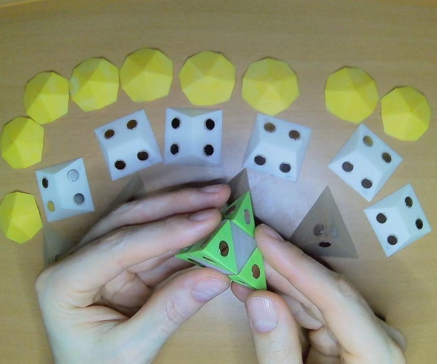 Illustration of All Platonic Solids in One