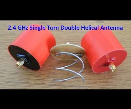 2 4GHz Single Turn Double Helical Antenna