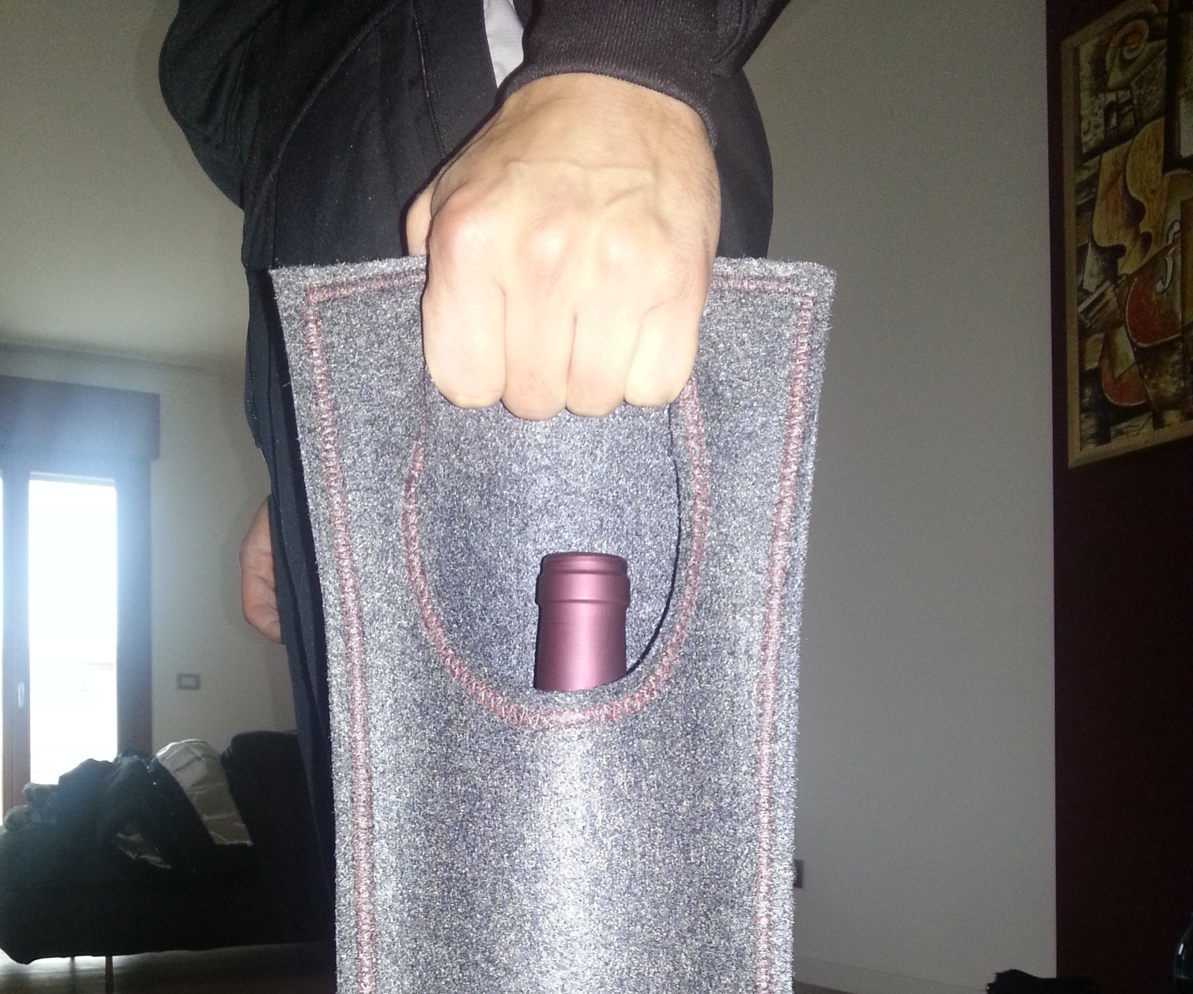 Felt wine bag