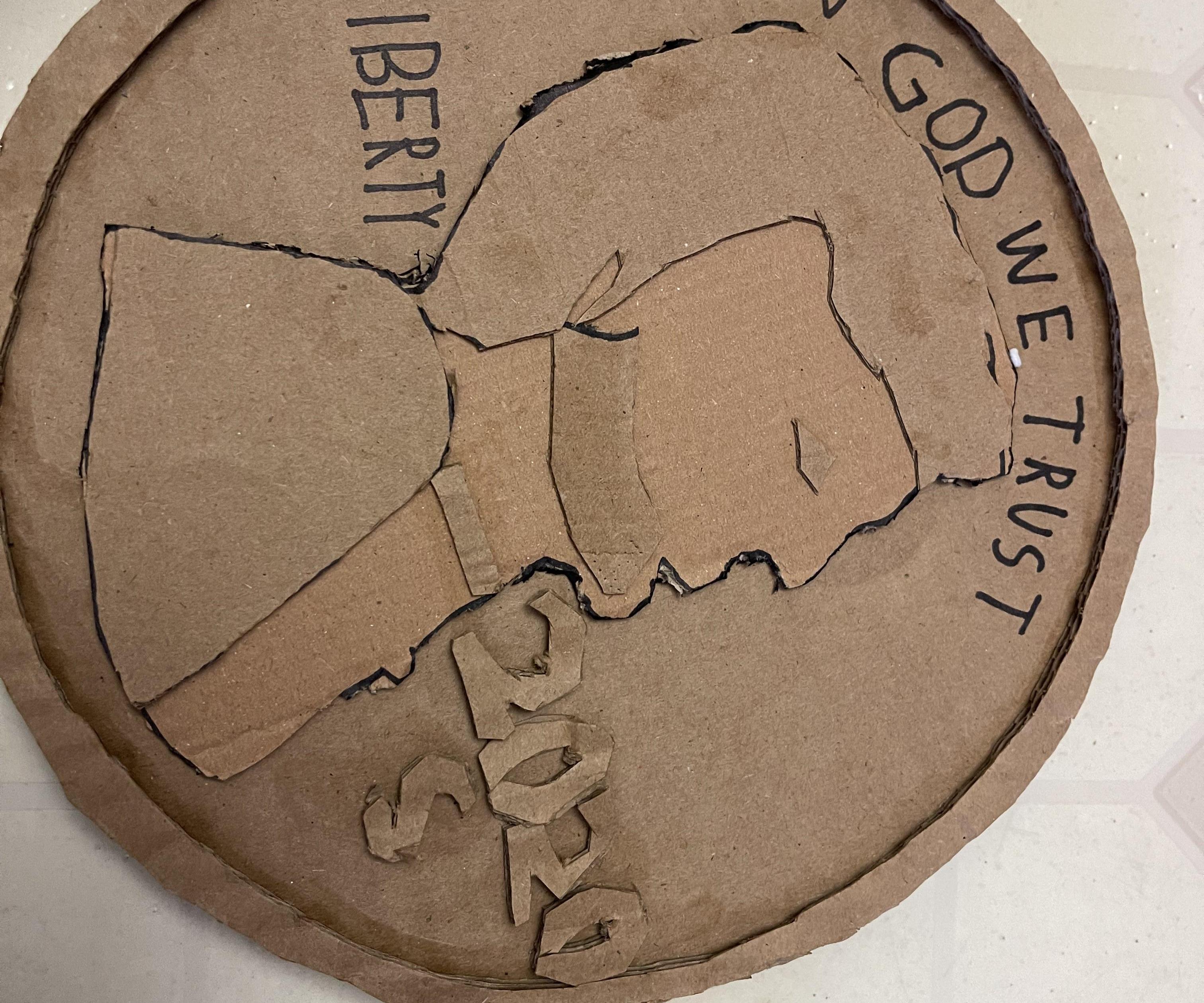 Giant Cardboard Penny
