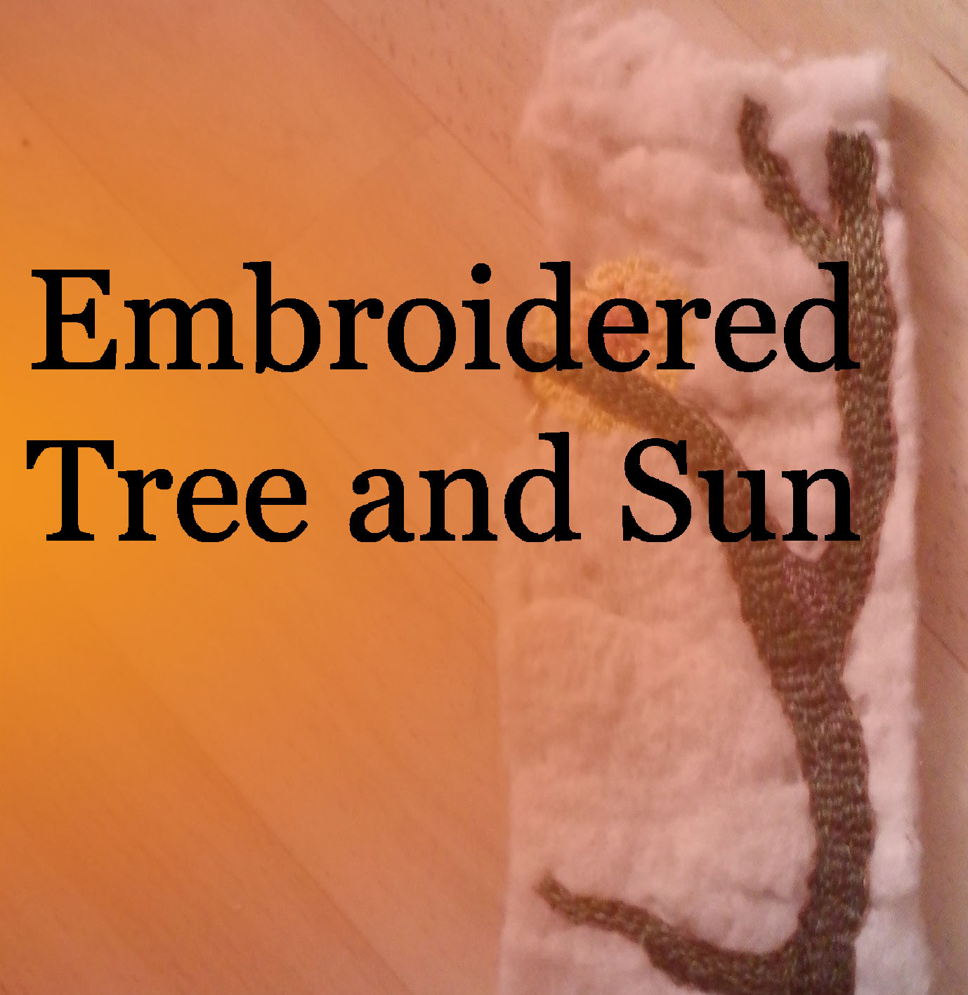 Embroidered Tree and Sun
