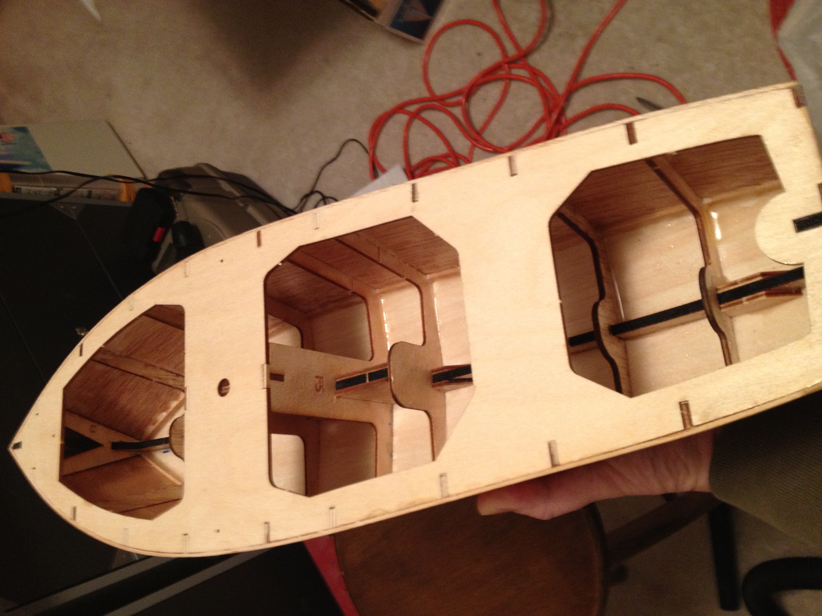 Building a radio control sailboat from laser cut parts.  I made it at Techshop