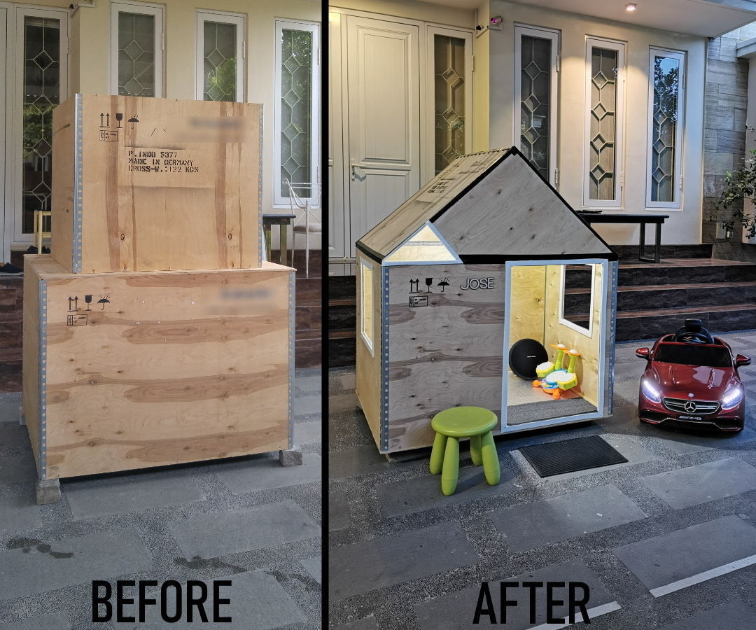 Kids Playhouse From DHL Wooden Crate