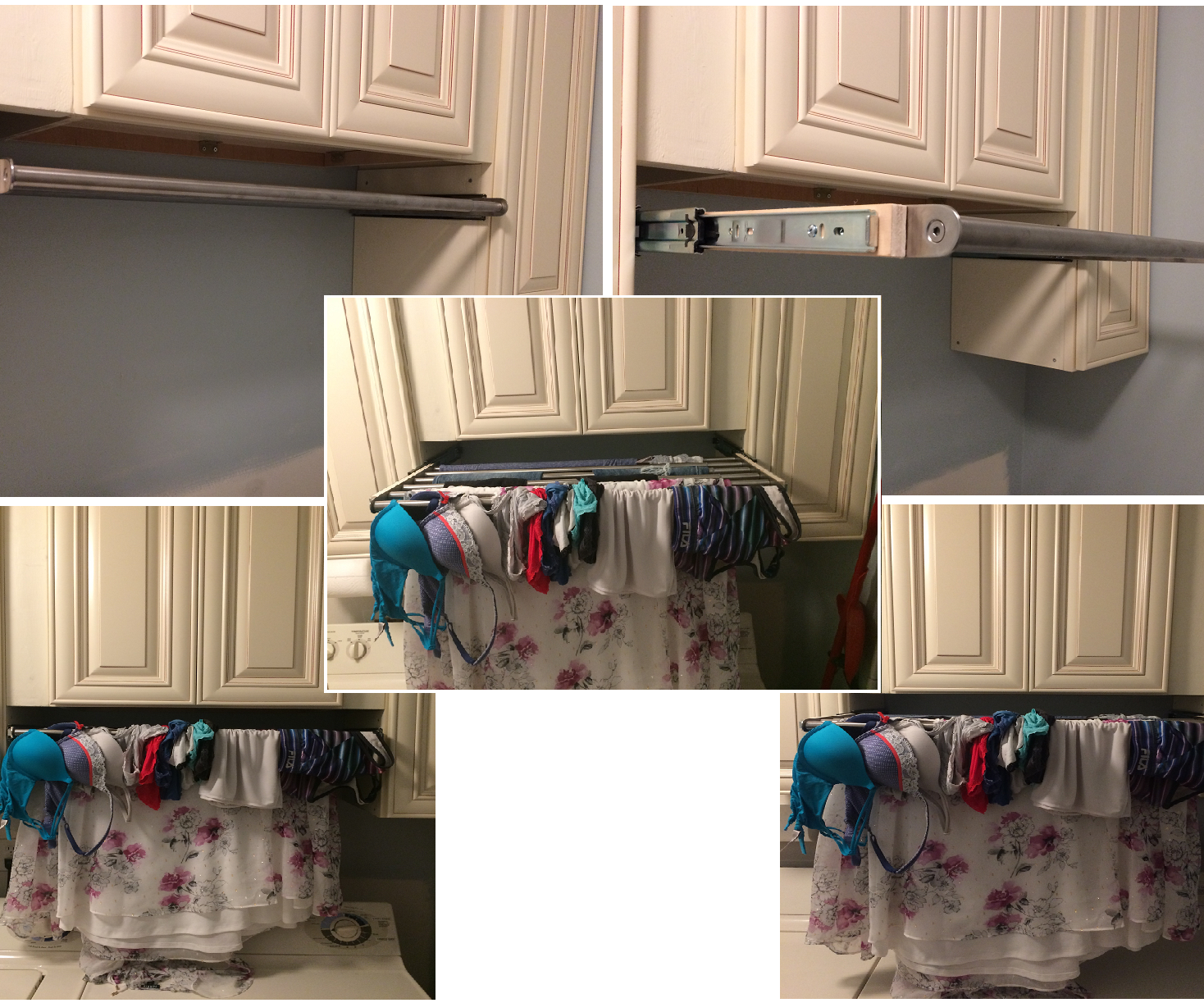 Sliding Clothes Dryer Under Laundry Cabinets