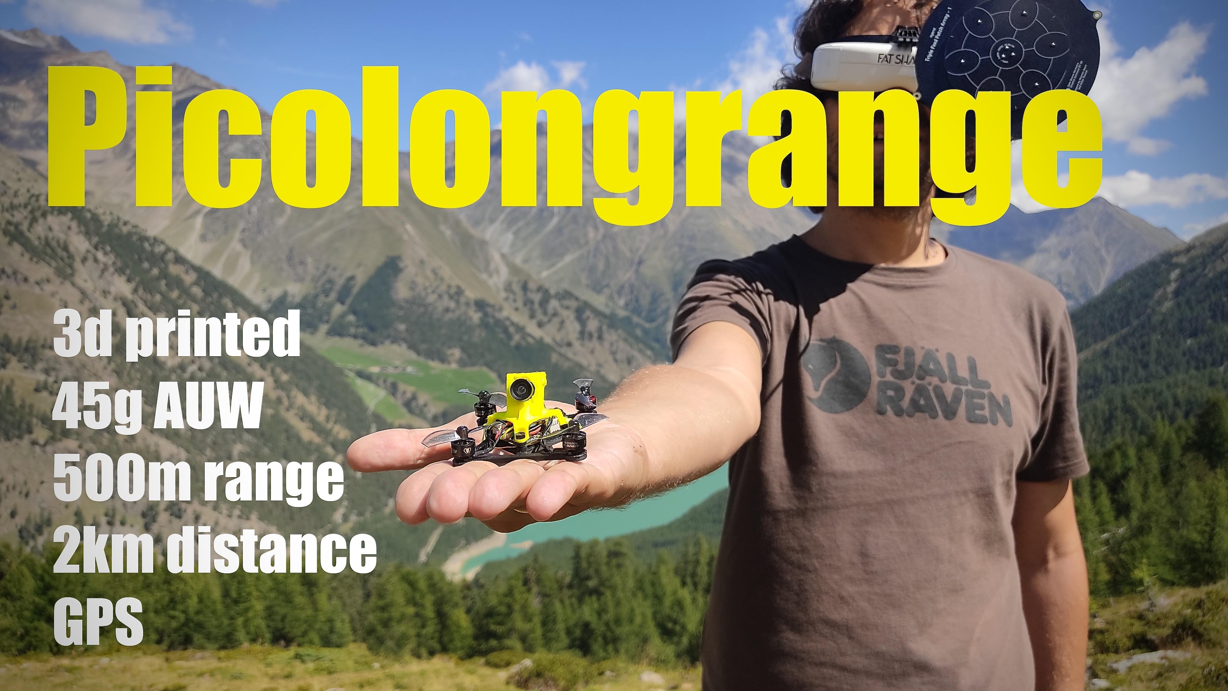 3d Printed Picolongrange FPV Drone