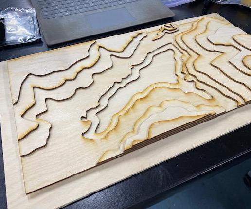 Hume Lake Topographic 3D Map