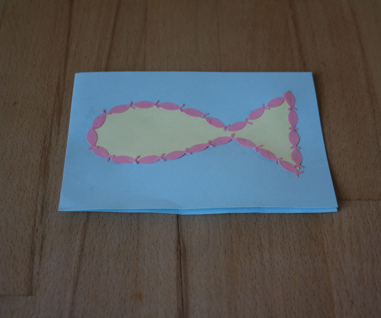 Baptism Card with fish