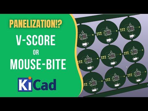 #18 How to Panelize PCB in kicad 7.0 | V-score | Mouse-Bite | #pcbcupid