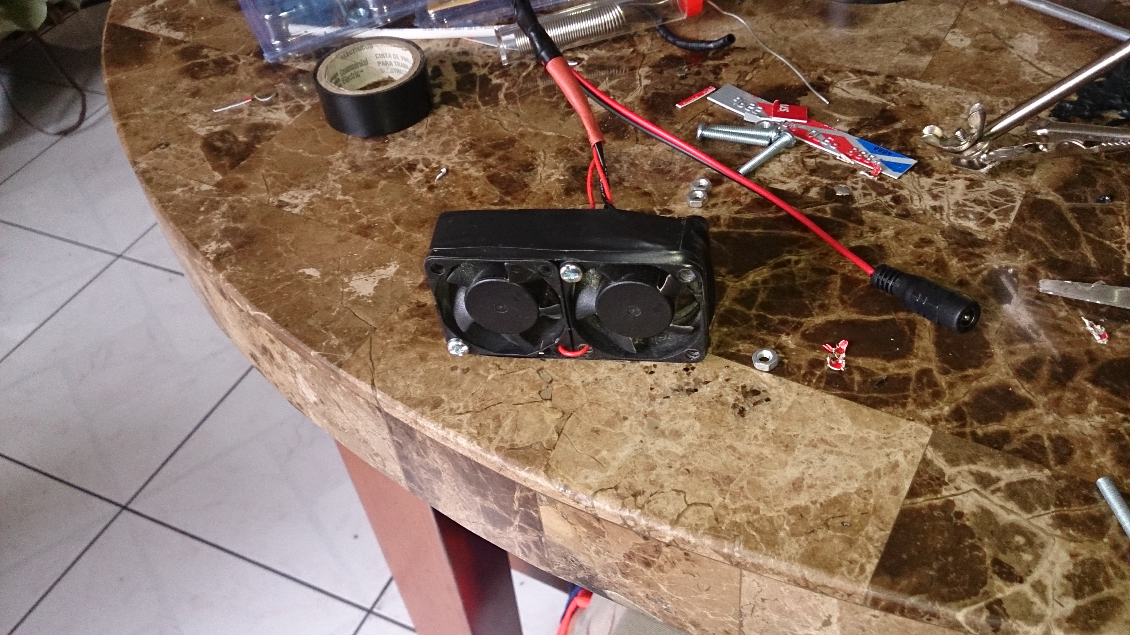 Small fan for soldering