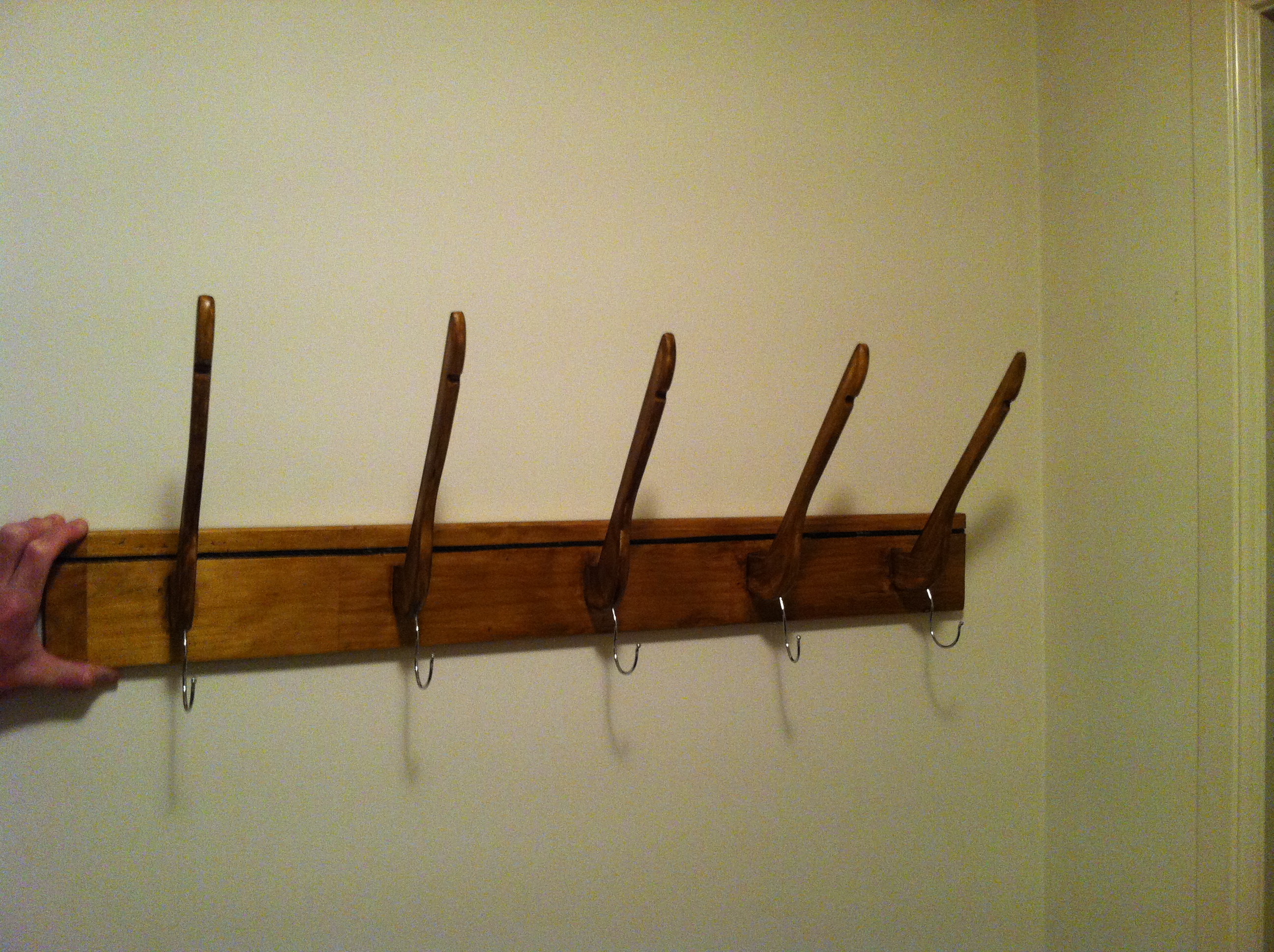 Repurposed Coat Hanger Rack 