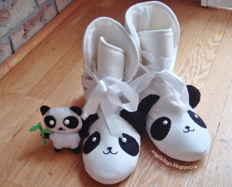 DIY Panda Sleeper Boots with Plush