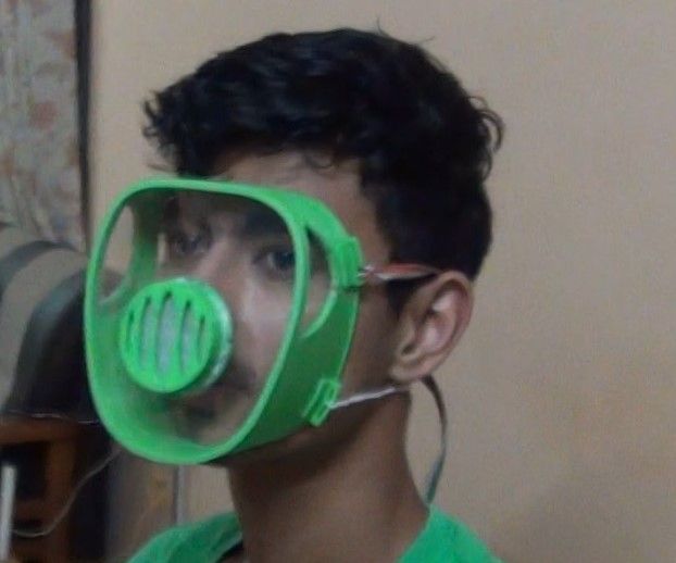 Tailor Made 3D Printed Corona Mask With Eye Protection