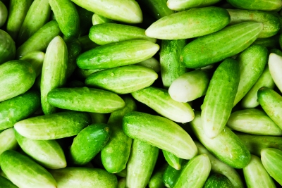 Chopping a cucumber, pro style