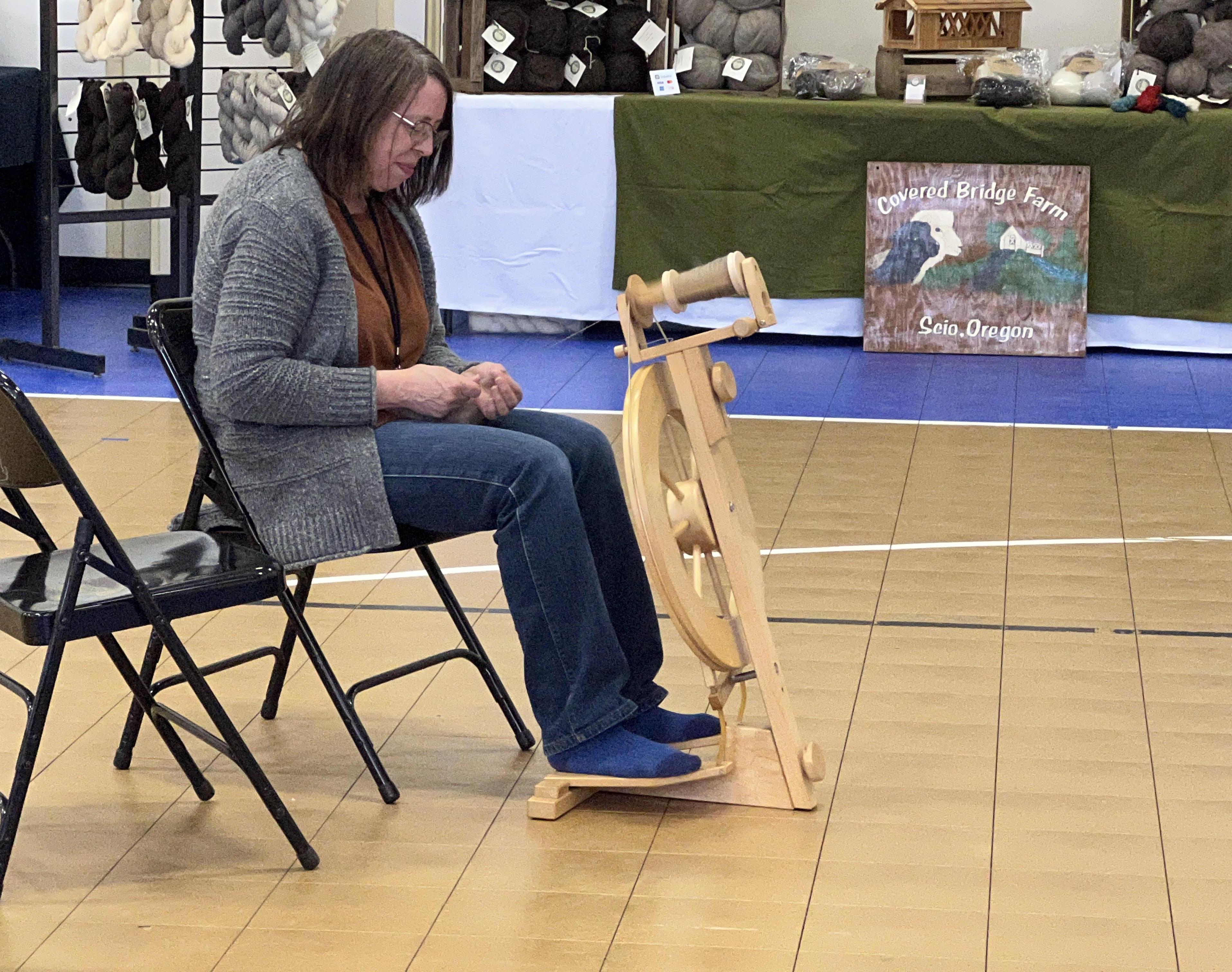 Spinning Wool Fiber