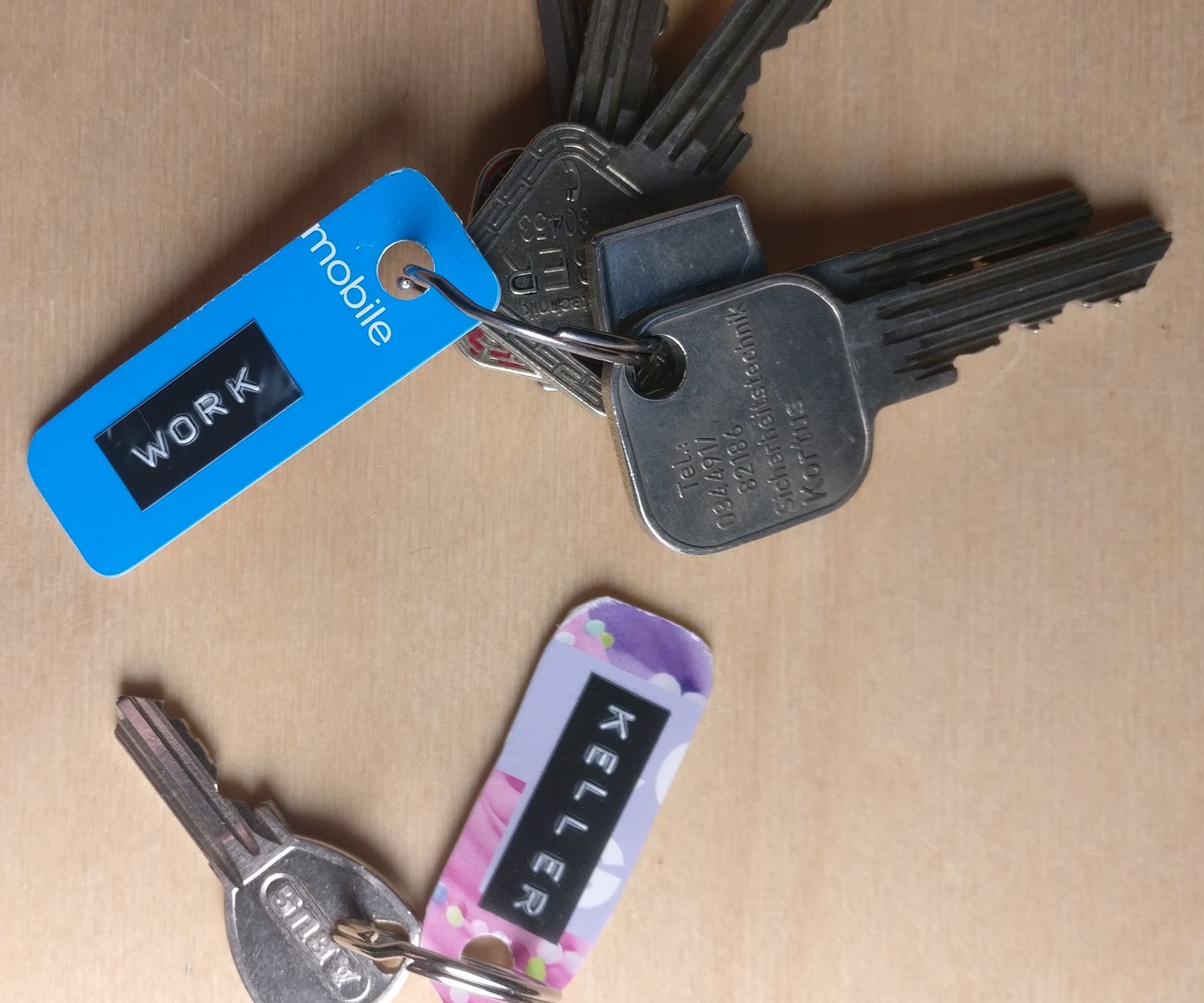 Key Labels From Plastic Cards