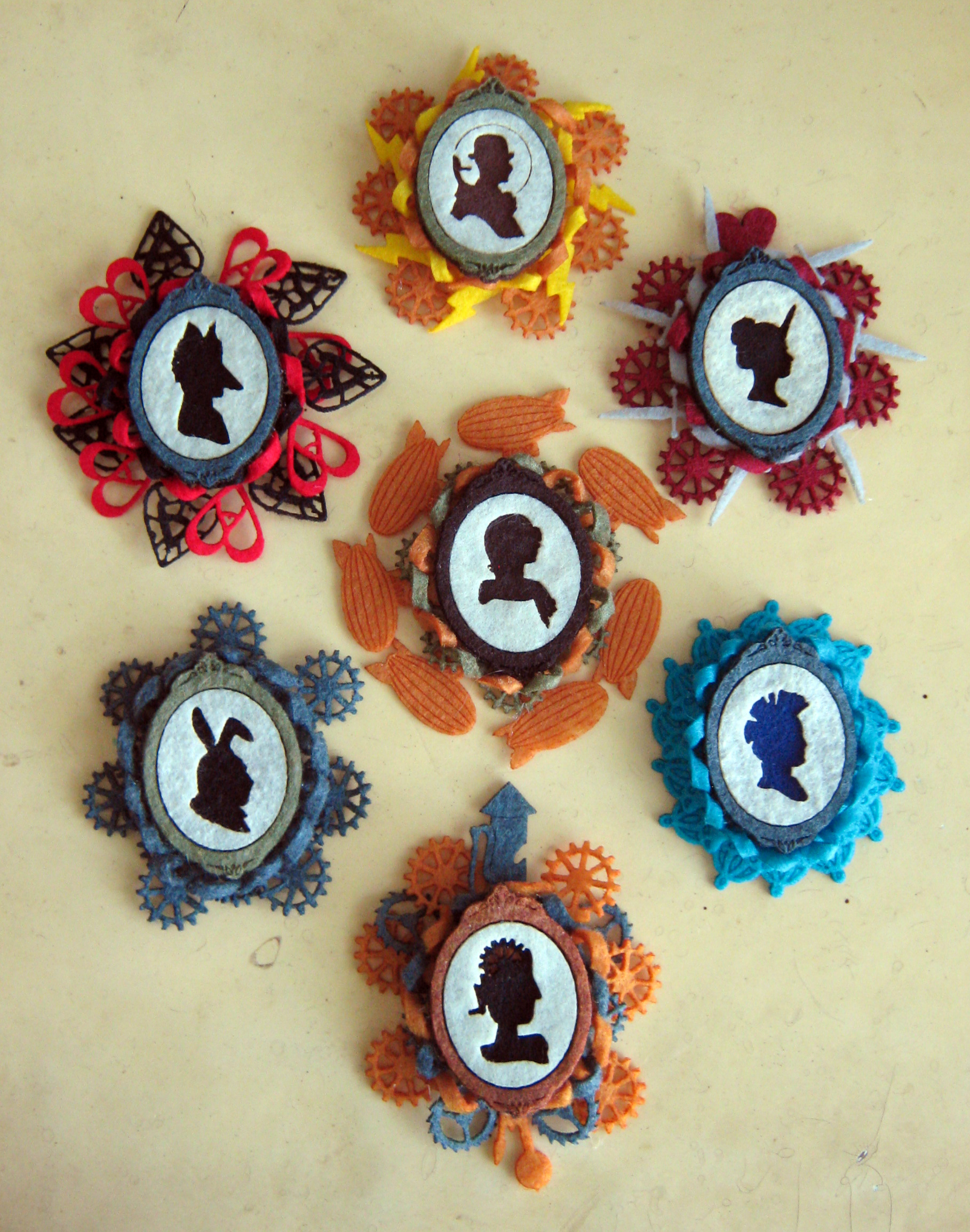 Laser Cut Felt Cameos
