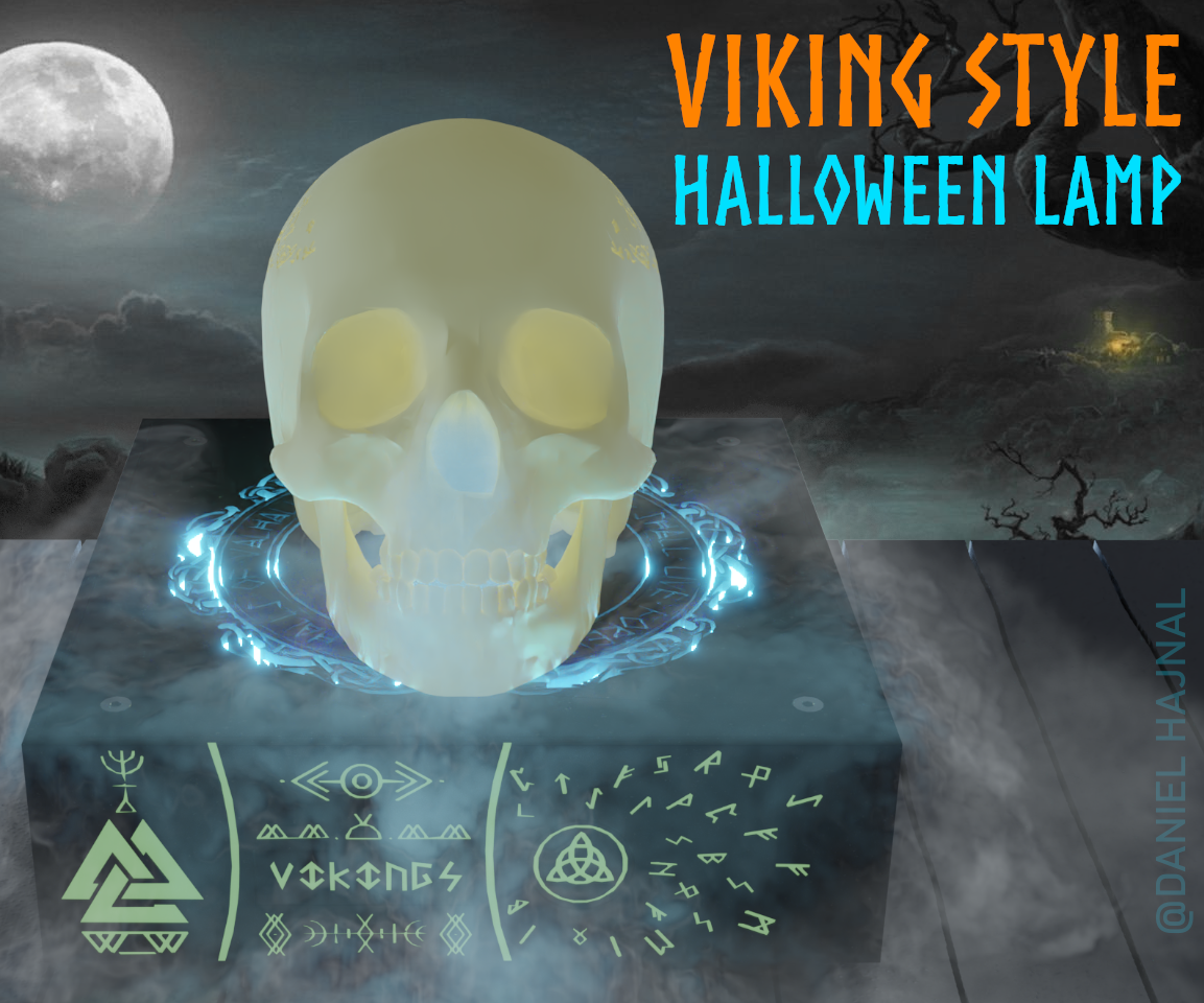 Viking Style Halloween Lamp