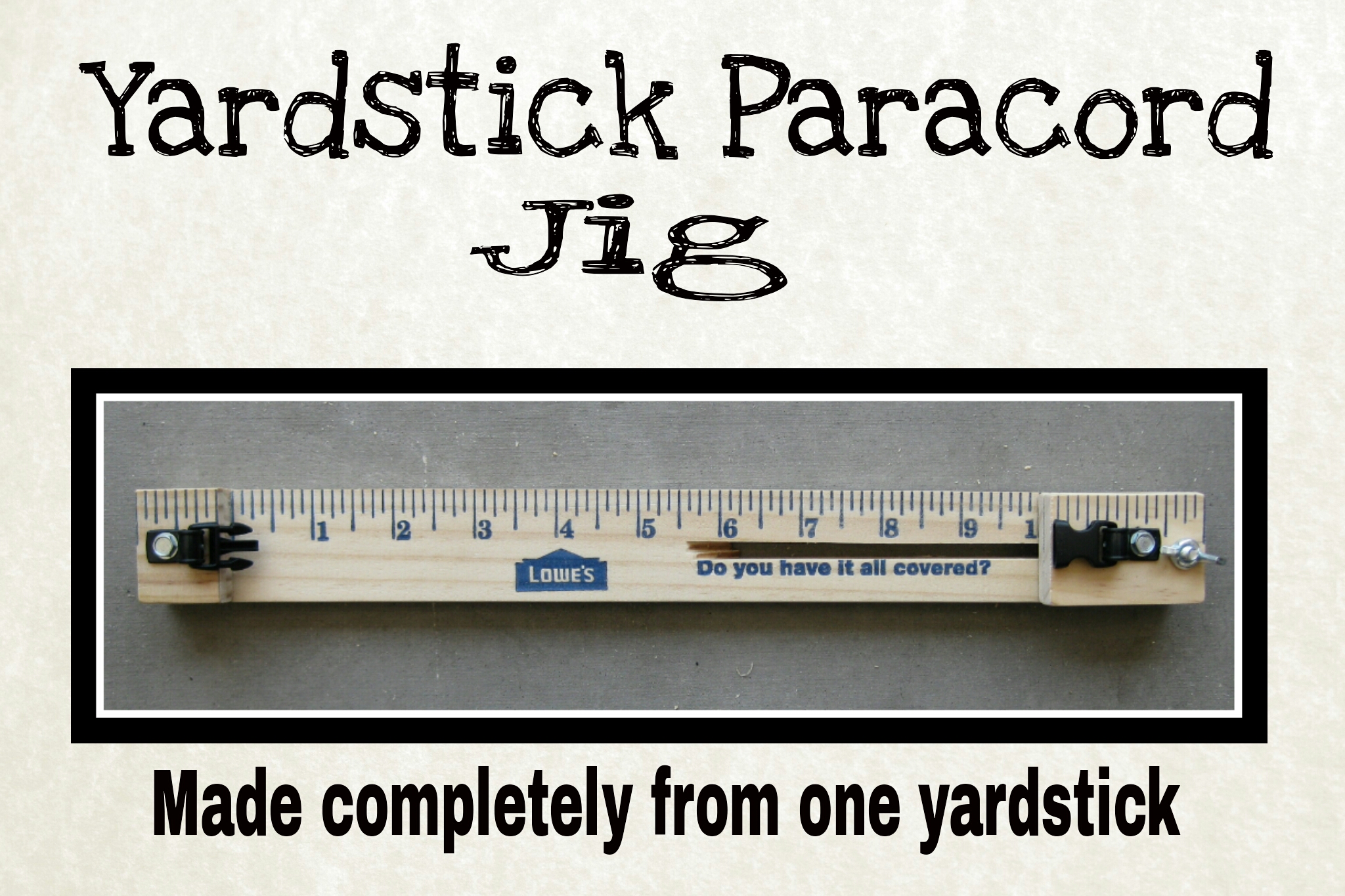 Yardstick Paracord Jig