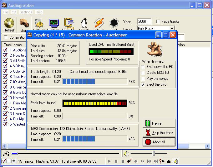 Converting Audio CDs into MP3s
