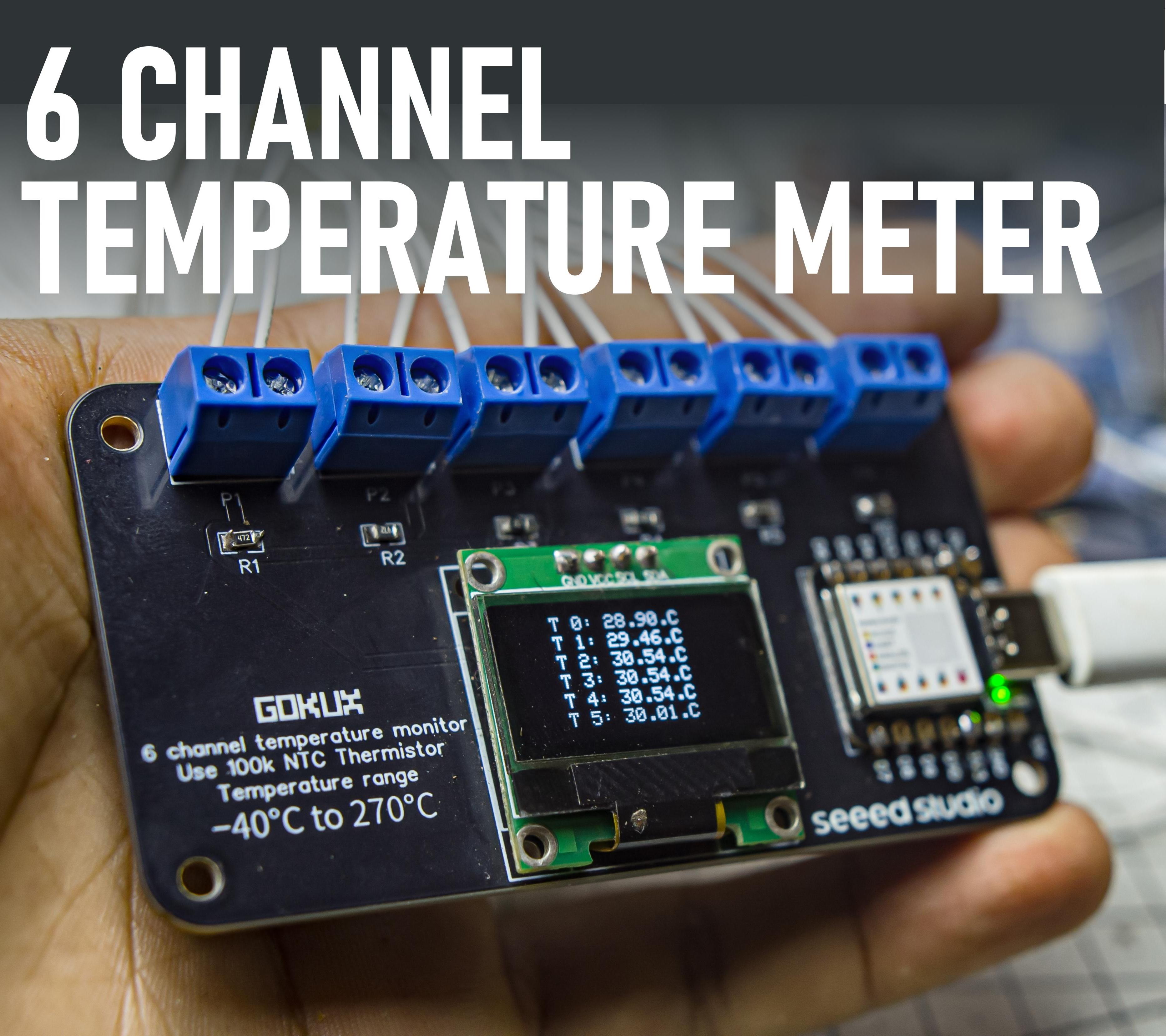 6 Channel Temperature Meter