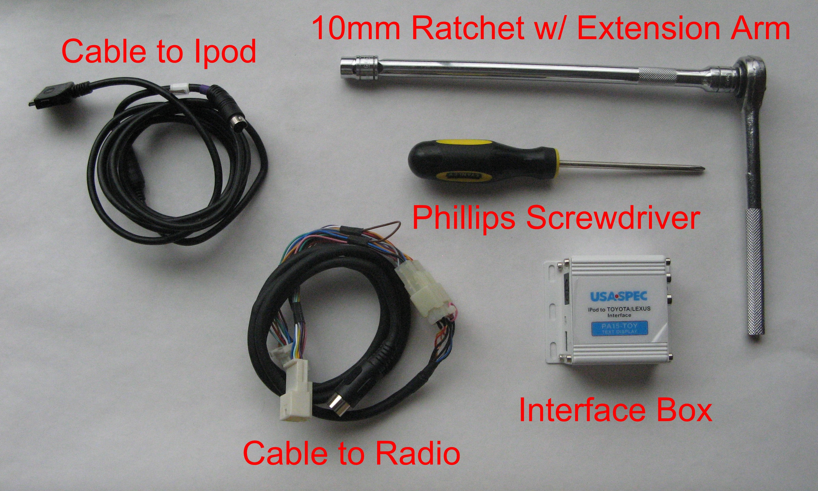 Installing an iPod Interface Cable into a Toyota Corolla