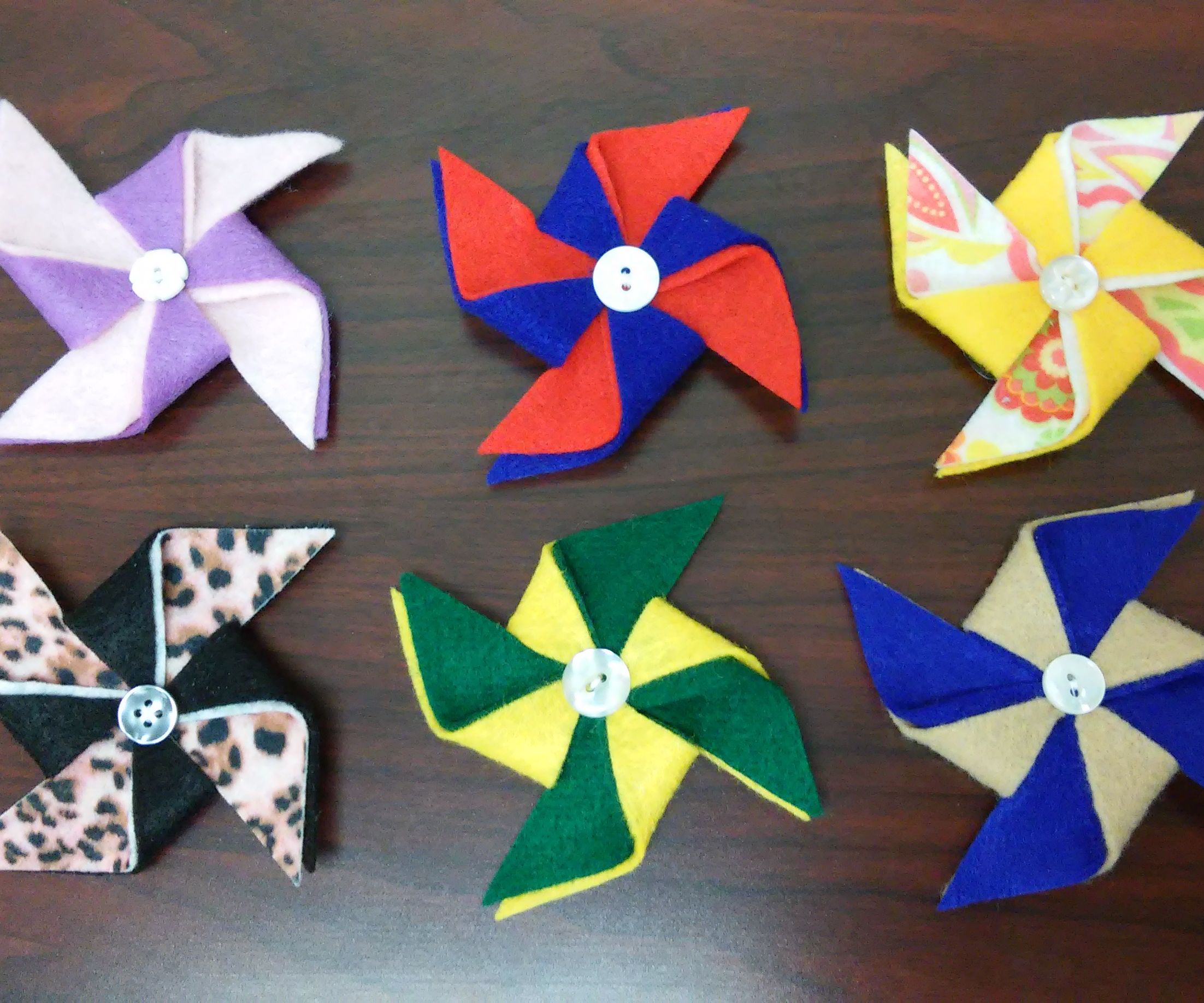 Felt Pinwheel Barrette