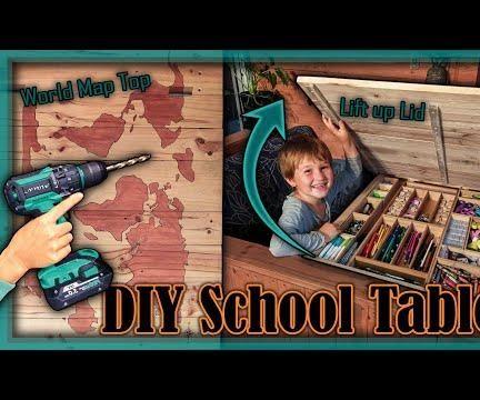 World Map Table Top (Lift Up Lid)