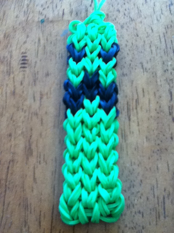 Minecraft Rainbow Loom Creeper Charm