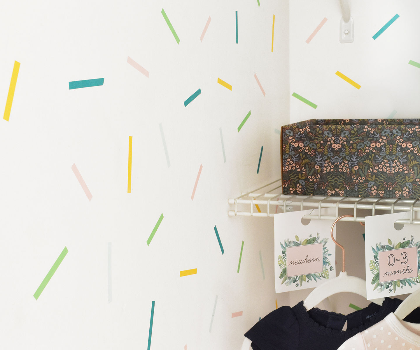 DIY Confetti Washi Tape Wall