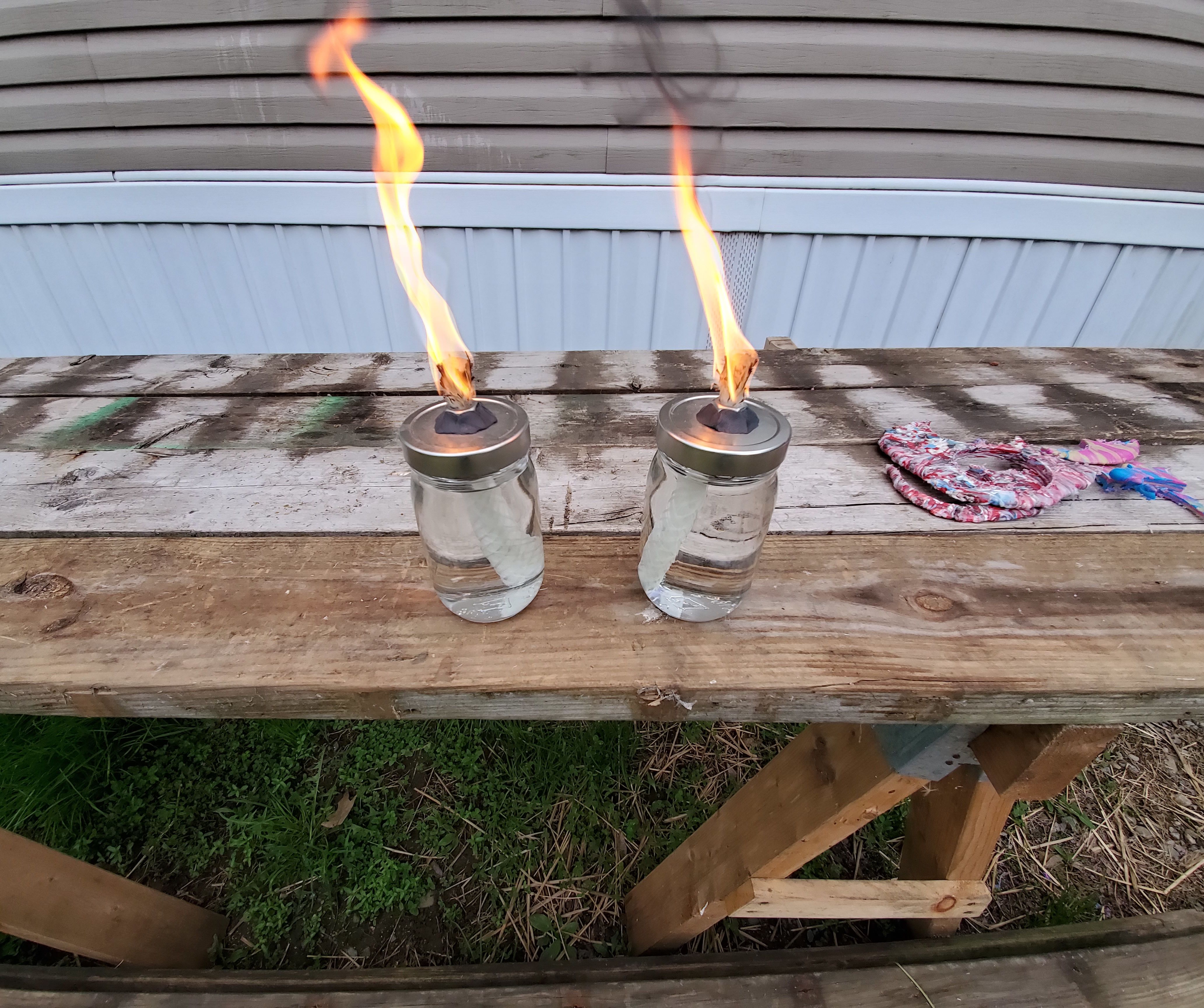 Tiki Torches From Food Jars