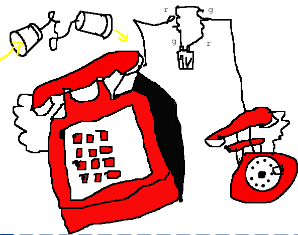 Direct connecting two (old fashioned) modems or telephones.