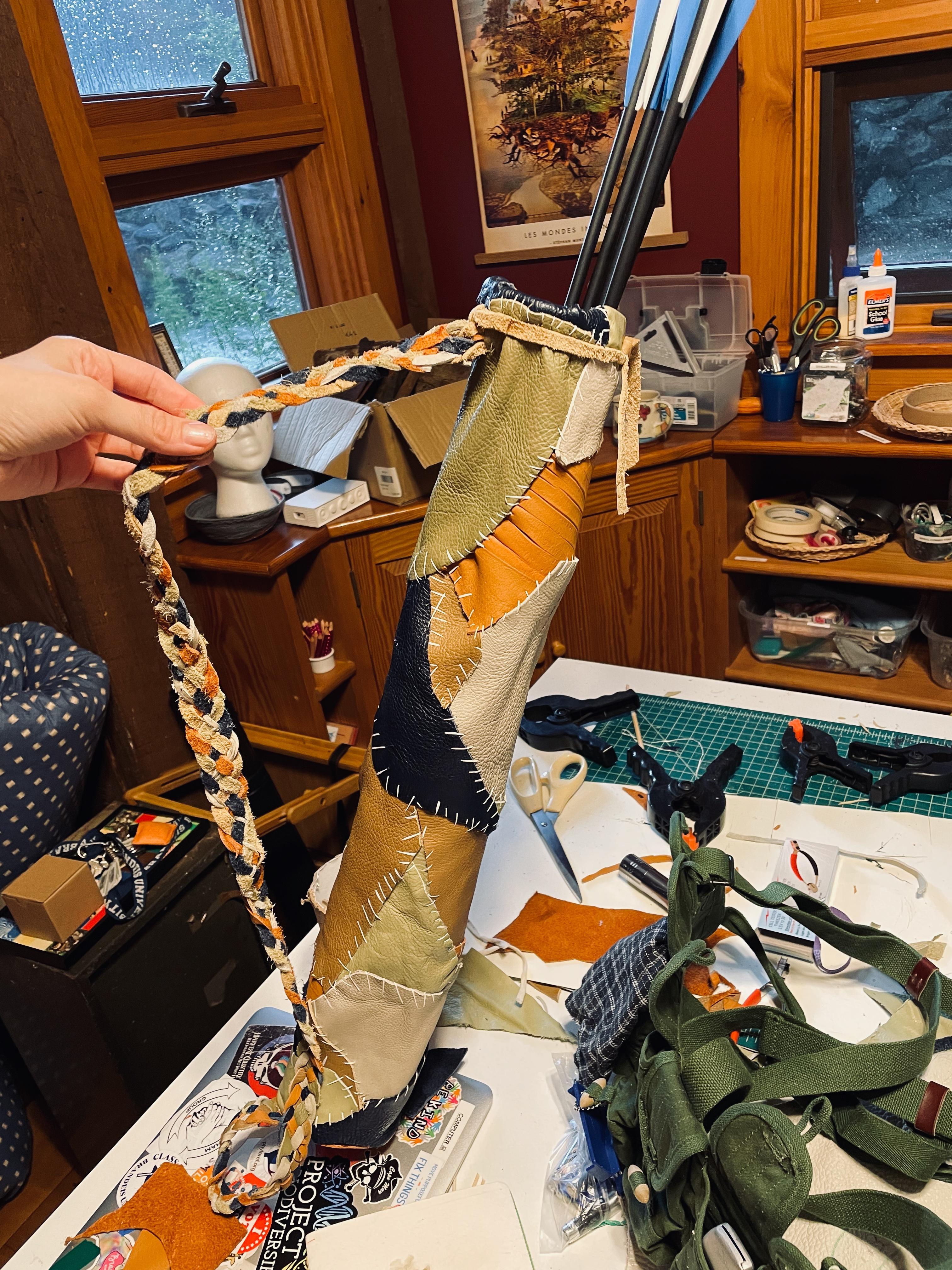 Arrow Quiver From Scraps of Leather