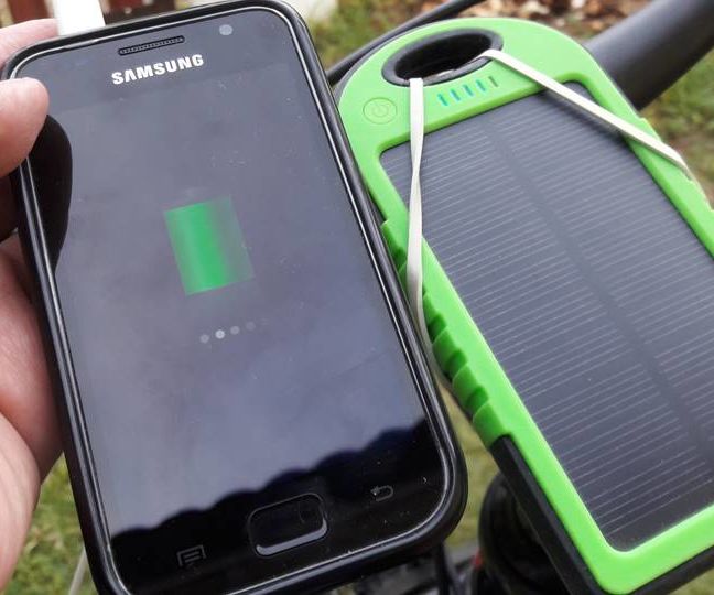 Mounting Solar Power Bank without Bike Mount