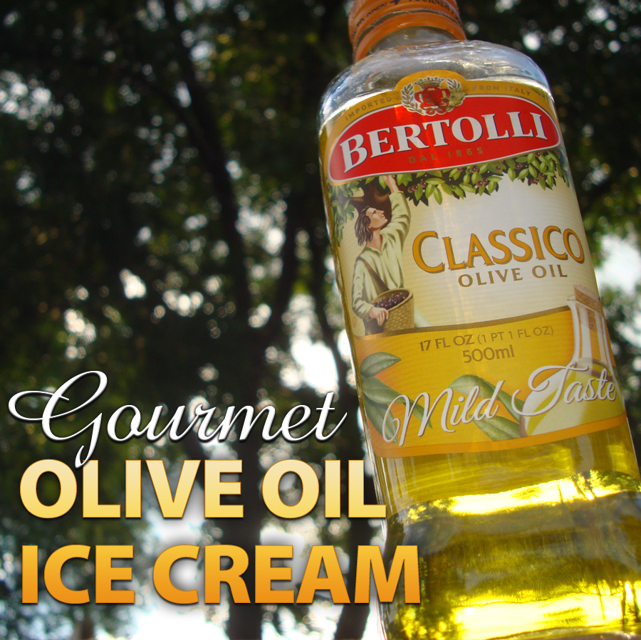 Gourmet Olive Oil Ice Cream Without an Ice Cream Maker