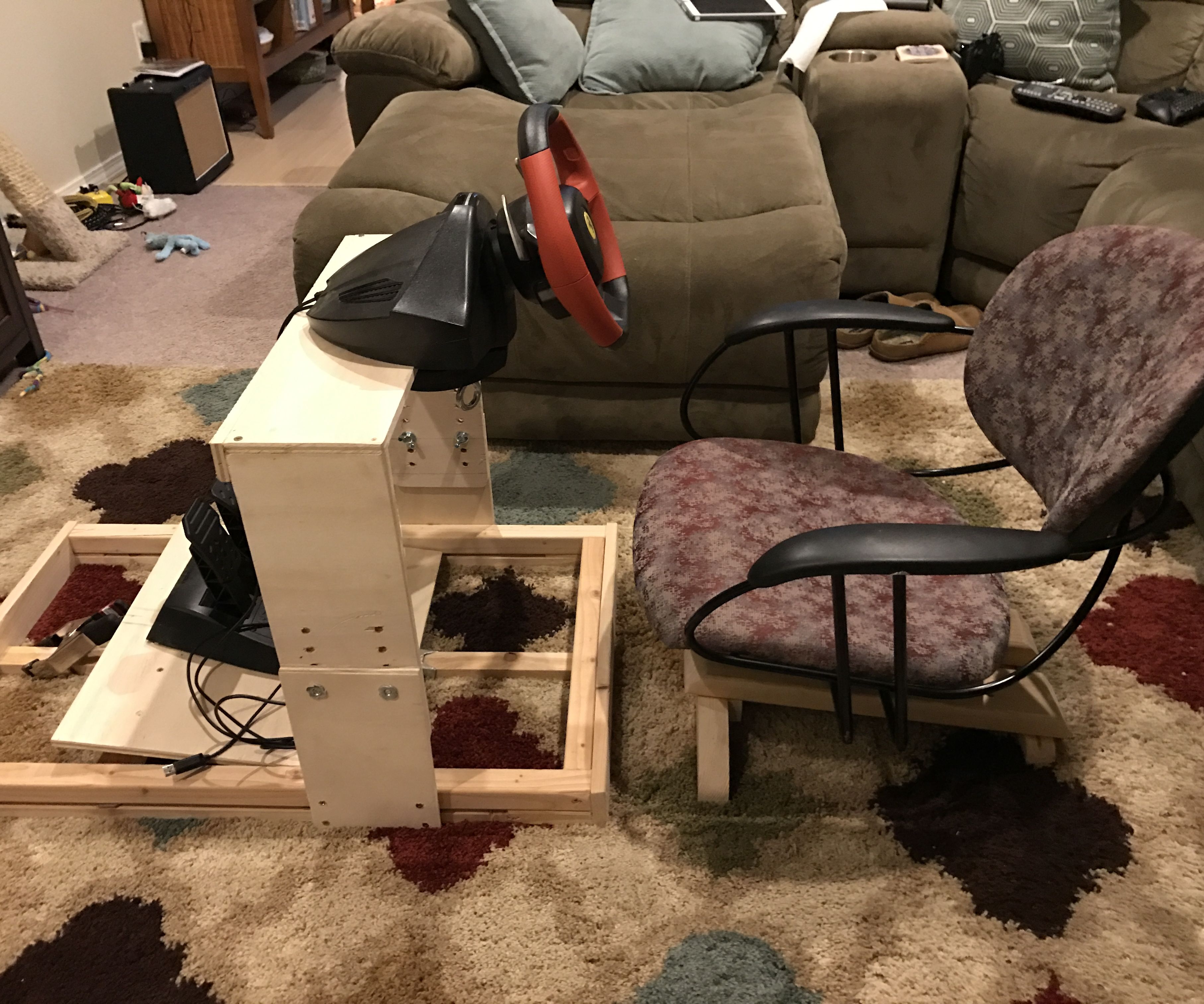 Adjustable Racing Wheel Stand and Seat