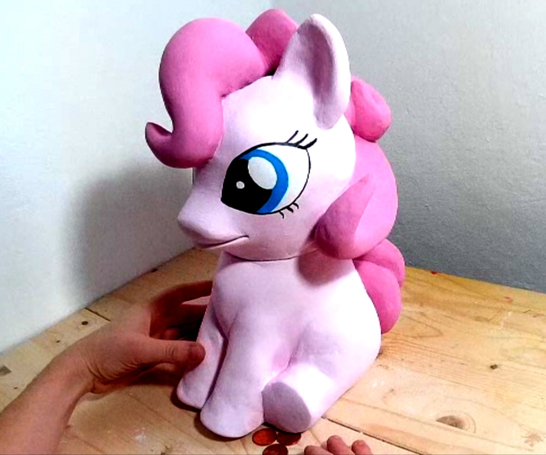 DIY Pony Bank Using Nutella Jar and Air Dry Paper Clay