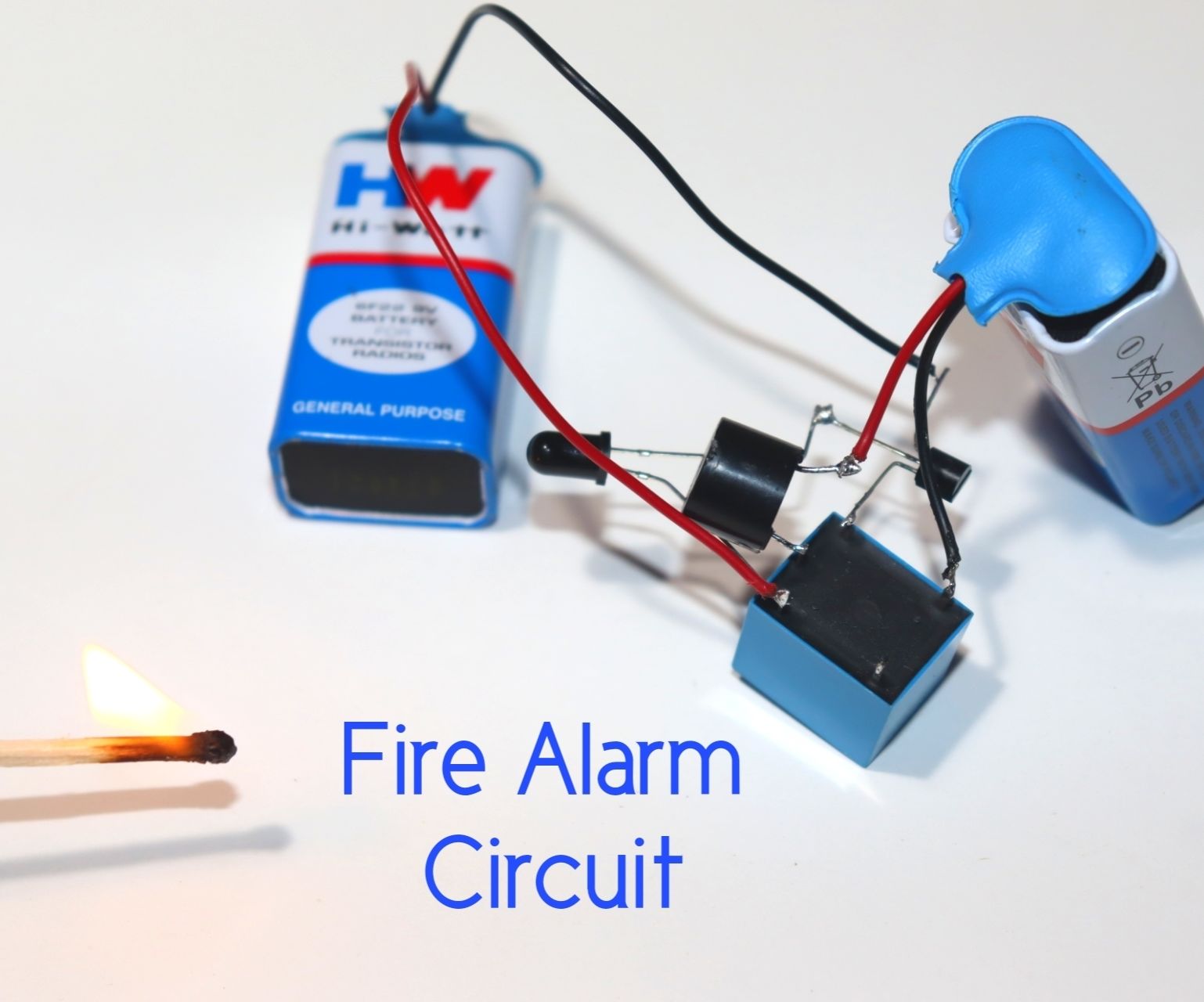 Very Sensitive Fire Alarm Circuit Using Relay