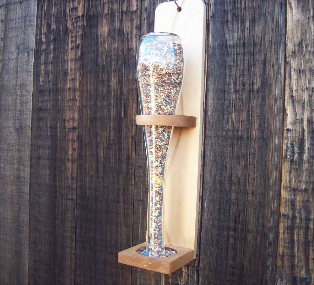 Glass Bottle Bird Feeder