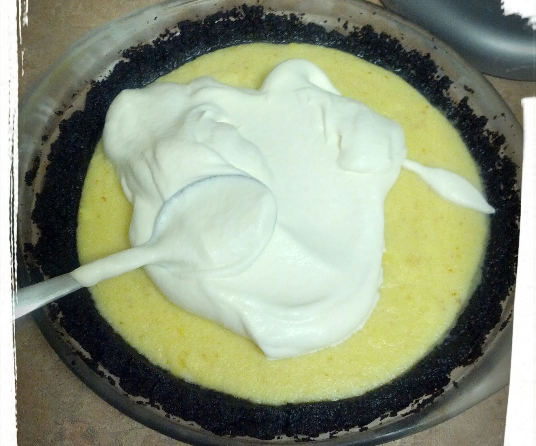 Chocolate & Vanilla Custard Pie