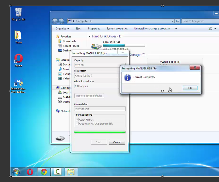 Como formatear una USB