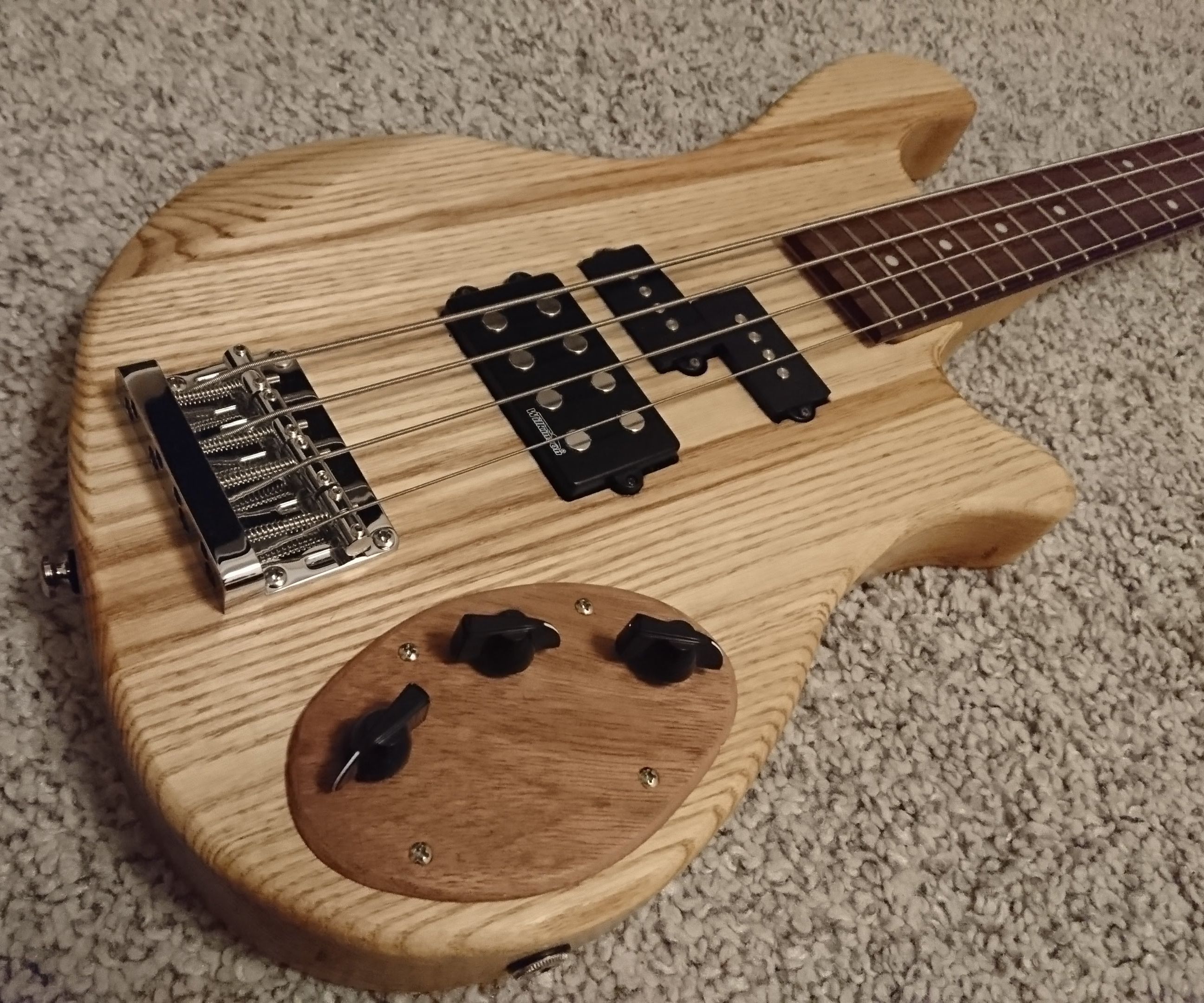 Custom Bass Guitar With Recycled Neck
