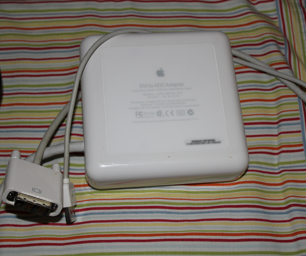 The Apple DVI to ADC monitor adapter model A1006