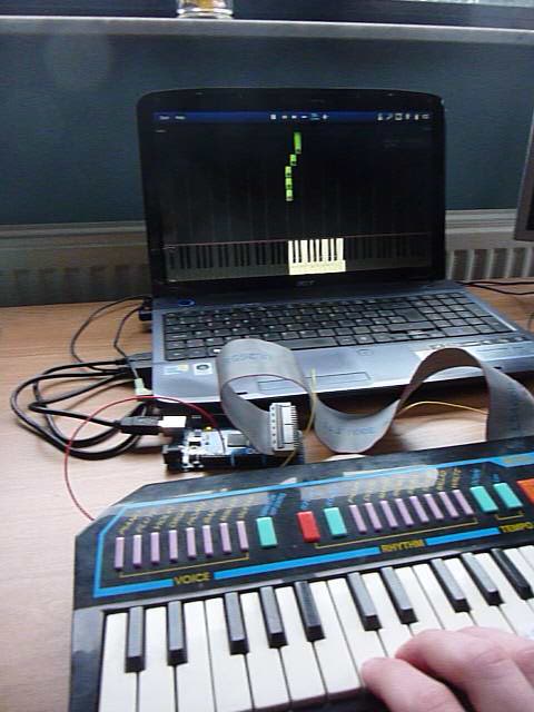 Convert a toy piano to work as a midi device and use it with Synthesia