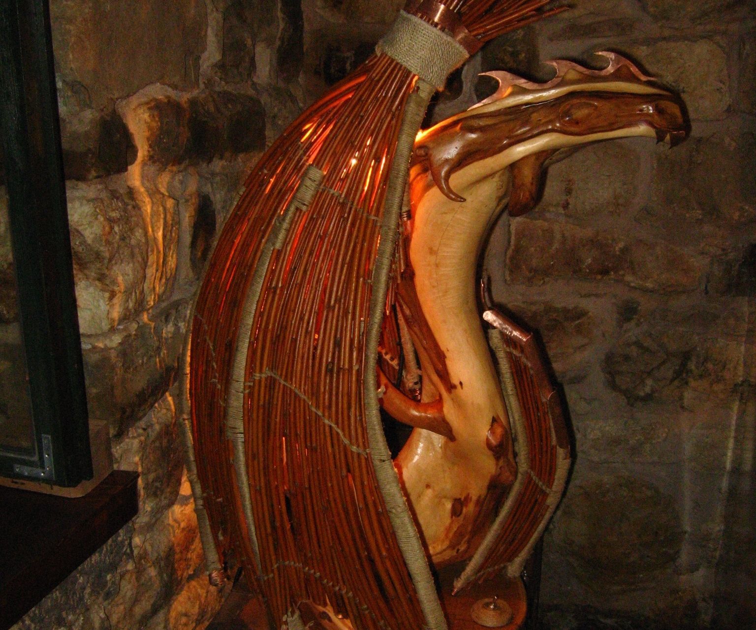 Rustic Dragon lamp